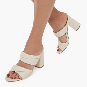 NWOT JustFab Twist and Shout Mule Heeled Sandal